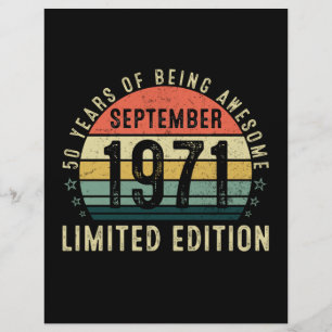 50 Years of being Awesome September Custom Letterhead