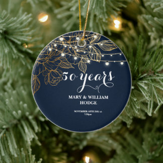 "50 Years of Forever: An Anniversary to Remember"  Ceramic Tree Decoration