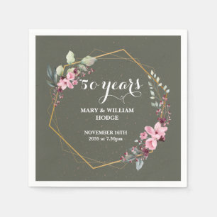 "50 Years of Forever: An Anniversary to Remember"  Napkin