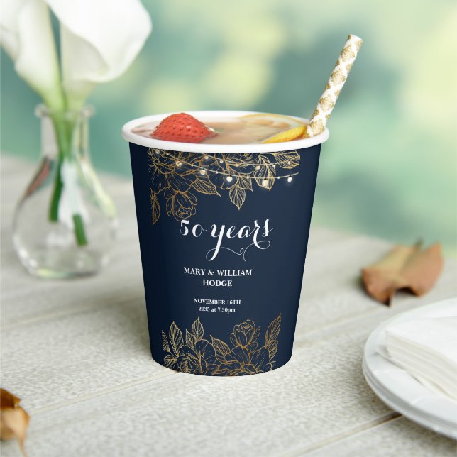 "50 Years of Forever: An Anniversary to Remember"  Paper Cups (Insitu)