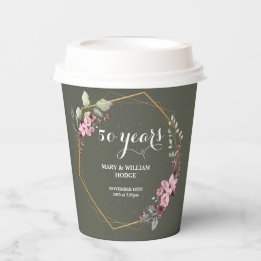 "50 Years of Forever: An Anniversary to Remember"  Paper Cups