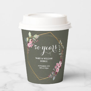 "50 Years of Forever: An Anniversary to Remember"  Paper Cups
