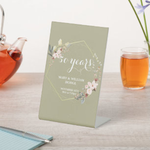 "50 Years of Forever: An Anniversary to Remember" Pedestal Sign