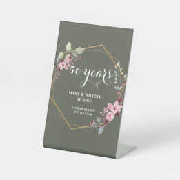 "50 Years of Forever: An Anniversary to Remember"  Pedestal Sign