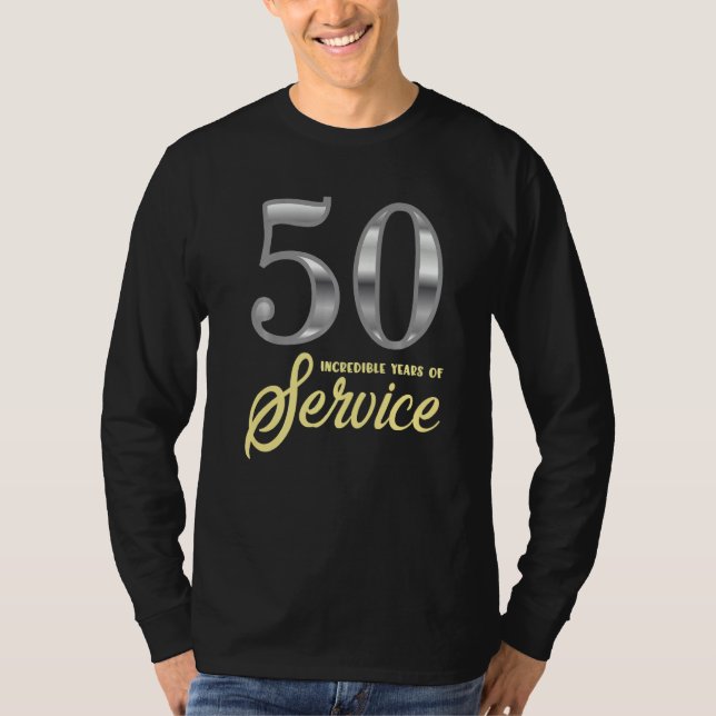 50 Years Of Service 50th Employee Anniversary Appr T-Shirt (Front)