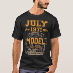 50 Years Old 50th Birthday Decoration July 1971 T-Shirt