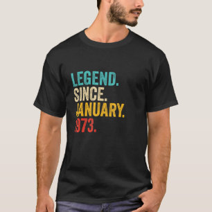 50 Years Old 50th Birthday Legend Since January 1 T-Shirt