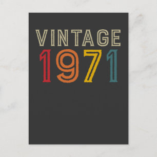 50 years old 50th birthday vintage 1971 postcard