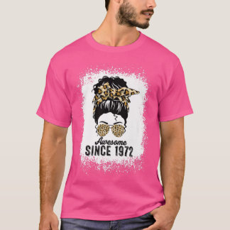 50 Years Old Awesome Since 1972 Leopard 50th Birth T-Shirt