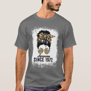 50 Years Old Awesome Since 1972 Leopard 50th Birth T-Shirt