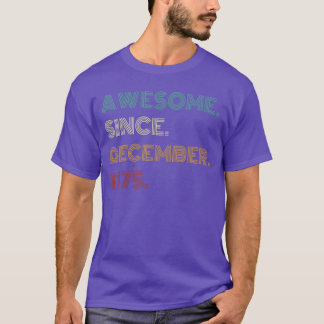 50 Years Old Awesome Since December 1975 50th Birt T-Shirt