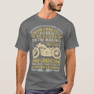 50 Years Old Biker Birthday Classic Vintage motorc T-Shirt