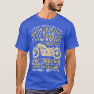 50 Years Old Biker Birthday Classic Vintage motorc T-Shirt
