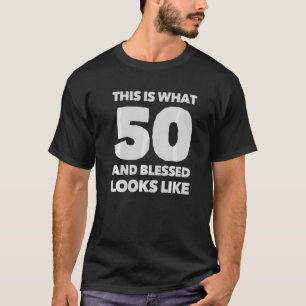50 Years Old Blessed 50th Birthday Party Christian T-Shirt