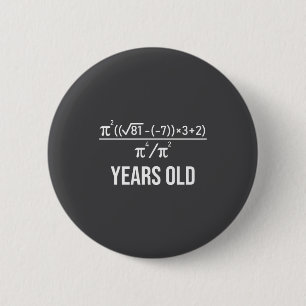 50 Years Old Equation Funny 50th Birthday Math  6 Cm Round Badge
