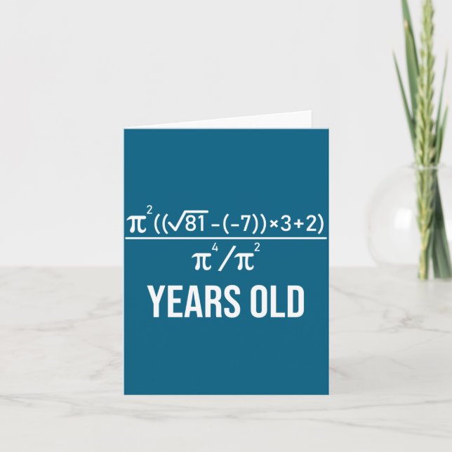 50 Years Old Equation Funny 50th Birthday Math  Card (Front)