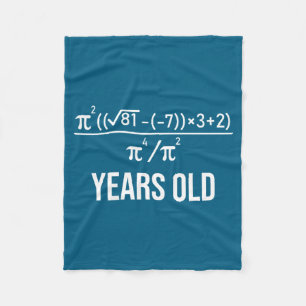 50 Years Old Equation Funny 50th Birthday Math  Fleece Blanket