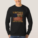 50 Years Old Gifts Vintage 1975 50th Birthday Amer T-Shirt<br><div class="desc">50 Years Old Gifts Vintage 1975 50th Birthday American Flag</div>
