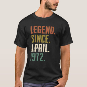 50 Years Old Legend Since April 1972 50th Birthday T-Shirt
