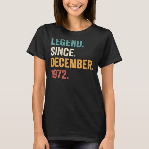 50 Years Old Legend Since December 1972 50th Birt T-Shirt