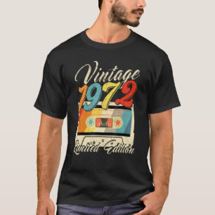 50 Years Old Vintage 1972 Cassette Tape Retro 50th T-Shirt