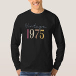 50 Years Old Vintage 1975 50th Birthday For Women T-Shirt<br><div class="desc">50 Years Old Vintage 1975 50th Birthday For Women</div>