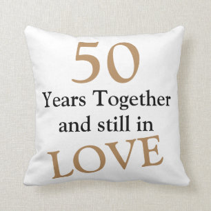 50 Years Together 50th Wedding Anniversary Pillow