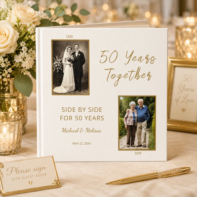 50 Years Together Anniversary Guest Book (A beautiful keepsake celebrating 50 years side by side.)