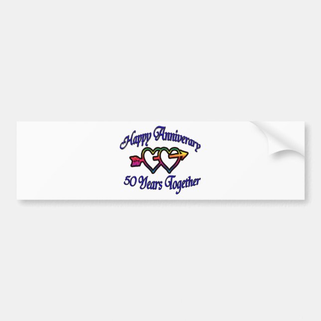 50 Years Together Bumper Sticker (Front)