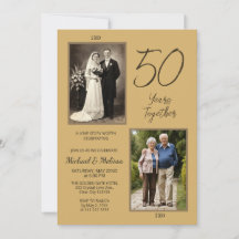 50 Years Together Gold Photo 50th Anniversary