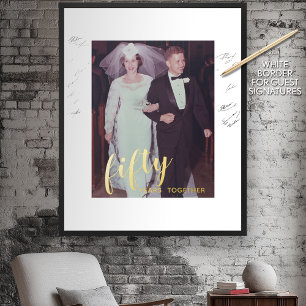 50 Years Together - Wedding Anniversary Photo Foil Prints