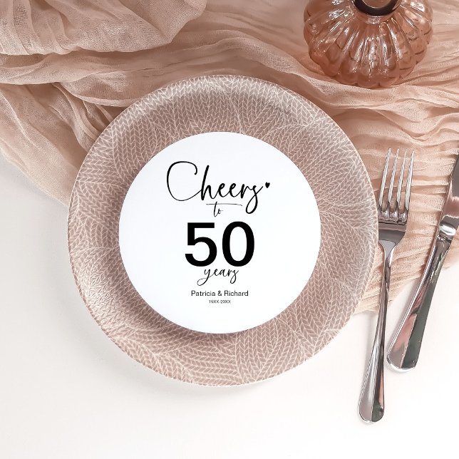 50 Years Wedding Anniversary Charger Plate Insert Invitation (Creator Uploaded)