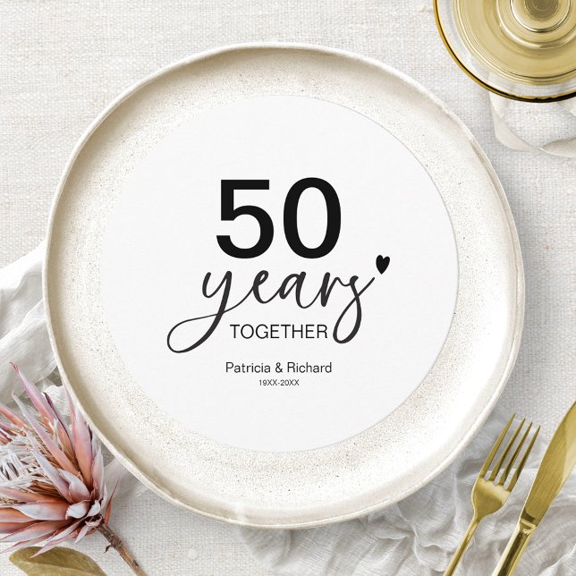 50 Years Wedding Anniversary Charger Plate Insert  Invitation (Creator Uploaded)