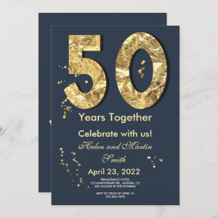 50 Years Wedding Anniversary Party Invitation