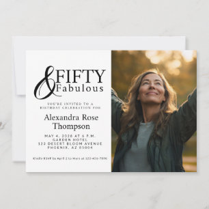 50and Fabulous 50th Birthday Party Invitation