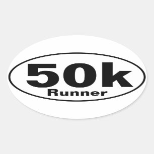 50K Runner Oval Sticker