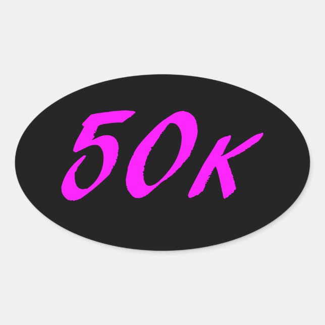 50K Ultra Marathon Oval Sticker (Front)
