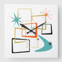 50s Atomic Squares Boomerang Starburst Mid Century
