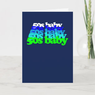 50s Baby Vintage Retro Font Graphic 1950s Birthday Card
