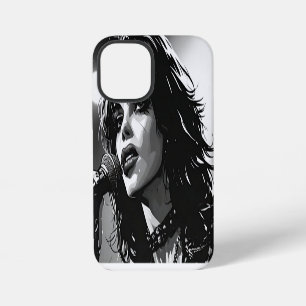 50s BW Graphic Comic Style Goth Punk Singer iPhone 12 Mini Case