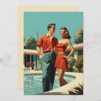 50s Couple By The Pool
