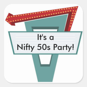 50s Diner Sign 1 Sticker