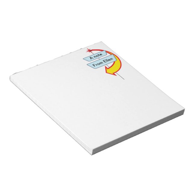 50s Diner Sign 2 Notepad (Angled)