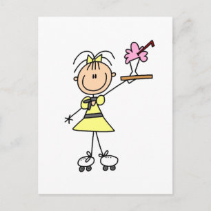 50's Drive-In Waitress T-shirts and Gifts Postcard