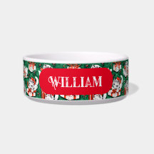 50's Green Vintage Christmas Pattern with Kittens