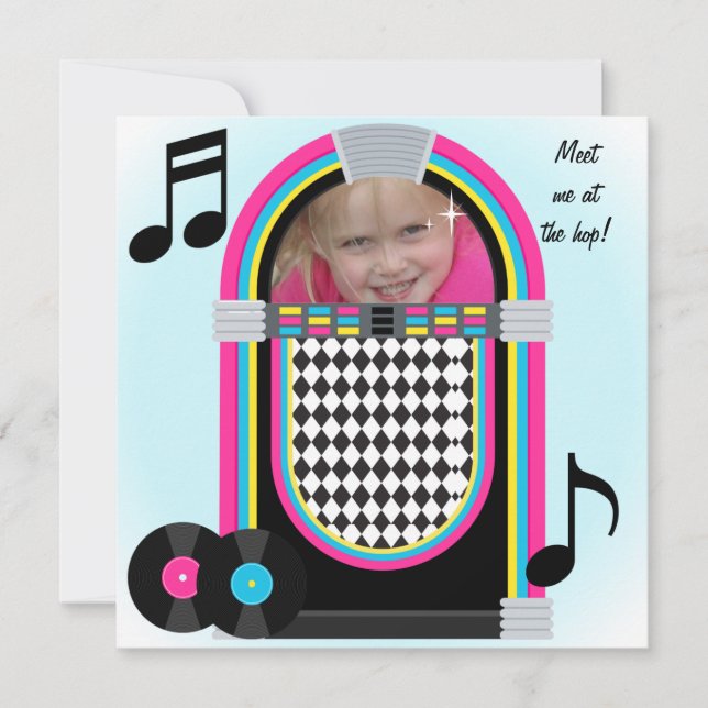 50s Hop Birthday Invitation (Front)