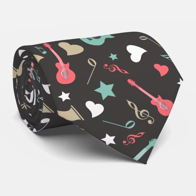 50's Instruments Tie (Rolled)