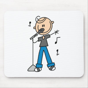 50s Male Singer Stick figure t-shirts and Gifts Mouse Pad