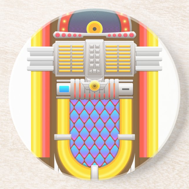 50s old fashioned jukebox coaster (Front)