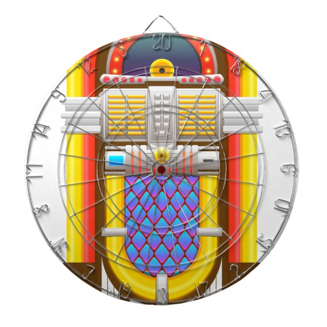 50s old fashioned jukebox dartboard (Front)